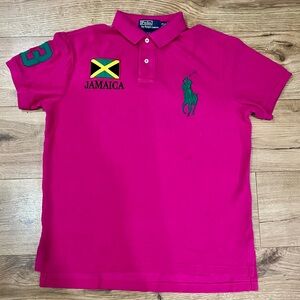 VTG Ralph Lauren Polo "Jamaica" Big Pony Custom Fit Polo Shirt – Men's L